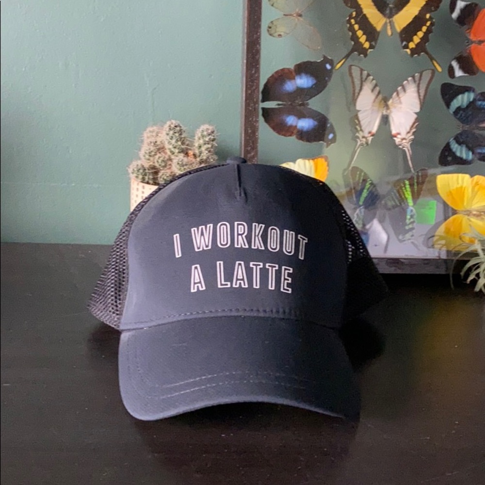 Under Armour athletic hat workout a latte